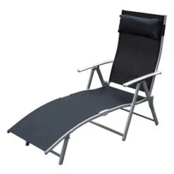 Outsunny Steel Fabric Outdoor Folding Chaise Lounge Chair Recliner With Portable Design & 7 Adjustable Backrest Positions -Crosley shop GUEST 000679b3 b50c 41b3 b6fd 49827ba2f8a4