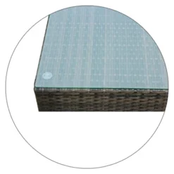 5pc Wicker Patio Sectional Seating Set With Shallow Cushions - Brown - GODEER 24 5pc Wicker Patio Sectional Seating Set With Shallow Cushions - Brown - GODEER -Crosley shop GUEST 00a7362a 6d3e 4559 8689 688ee5e999e8