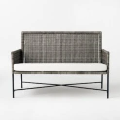 Wicker & Metal X Frame Patio Loveseat - Gray - Threshold™ Designed With Studio McGee -Crosley shop GUEST 00f89a88 a274 4f79 a937 ddc08f64ddfa