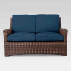 Halsted Wicker Patio Loveseat - Threshold™ -Crosley shop GUEST 015572ac 0574 4d81 a904 e46380cf37f7