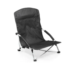 Picnic Time Tranquility Portable Beach Chair - Black
