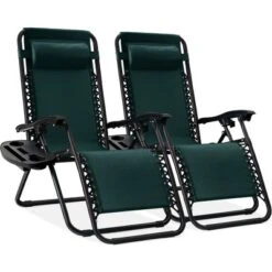 Best Choice Products Set Of 2 Zero Gravity Lounge Chair Recliners For Patio, Pool W/ Cup Holder Tray -Crosley shop GUEST 038f3172 136b 4a38 8044 61ff130c1fad