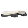 Santa Cruz 8pc Wicker Sectional Gray - Christopher Knight Home