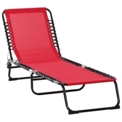 Outsunny Outdoor Folding Chaise Lounge Chair Portable Lightweight Reclining Garden Sun Lounger With 4-Position Adjustable Backrest For Patio, Deck, And Poolside -Crosley shop GUEST 0617fe1f be7c 4026 8681 76e82fa7c675