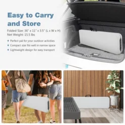 Costway 6 FT Portable Folding Bench Outdoor Picnic Bench 550 Lbs Limited For Dining -Crosley shop GUEST 068d7f94 2937 4166 be65 ebd572555f93