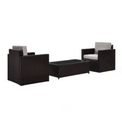 Palm Harbor 3pc All-Weather Wicker Patio Seating Set - Gray Cushions - Crosley 10 Palm Harbor 3pc All-Weather Wicker Patio Seating Set - Gray Cushions - Crosley -Crosley shop GUEST 06d0c209 0a87 48cc 8554 147631a9c331