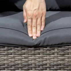 Outsunny 3-Piece Patio Bistro Set, PE Rattan Wicker Outdoor Furniture, Soft Cushions, 2 360 Swivel Rocking Chairs, 2-Tier Coffee Table -Crosley shop GUEST 081bc9e4 a563 46b1 9eee b7370d747b8a