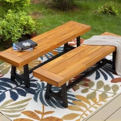 2pk 63" Acacia Wood Benches - Captiva Designs 9 2pk 63" Acacia Wood Benches - Captiva Designs -Crosley shop GUEST 08406d53 bf24 41b7 8453 3b0adc7cafce