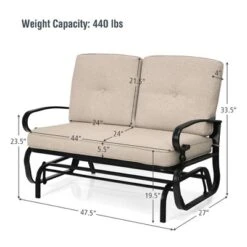 Costway 2-Person Outdoor Swing Glider Chair Bench Loveseat Cushioned Sofa 12 Costway 2-Person Outdoor Swing Glider Chair Bench Loveseat Cushioned Sofa -Crosley shop GUEST 097610da c8f2 46b7 ae7d 8a4e4243fc77