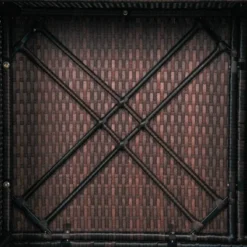 4pc Wicker Patio Sectional Seating Set With Cushions - Brown/Blue - GODEER -Crosley shop GUEST 09a2d57e 0d9b 4484 9523 c2c49007bd08