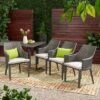 Hillhurst 4pk Wicker Dining Chairs Gray - Christopher Knight Home