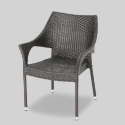 Isola 6pc Aluminum And Wicker Dining Set - Brown - Christopher Knight Home -Crosley shop GUEST 0b2fd8e9 9c07 4909 a09d 426fd739827a