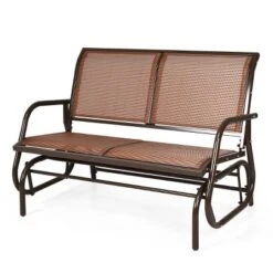 Costway Patio Swing Glider Bench Loveseat Rocking Chair Backyard Poolside -Crosley shop GUEST 0c38cc09 26bf 4dcd bb14 f30bcdafe537