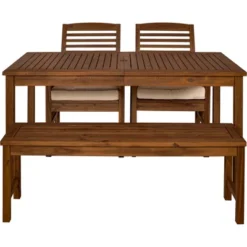 Ravenscroft 4pc Acacia Wood Patio Dining Set - Saracina Home -Crosley shop GUEST 0c55daf8 afc7 4669 87e3 9d00e59fcce0