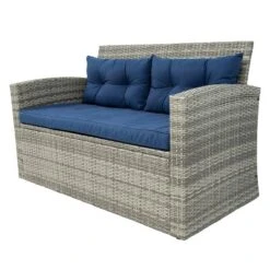 Terrazzo 4pc Outdoor Wicker Seating Set With Cushions - DUKAP -Crosley shop GUEST 0ecc9679 a730 4b92 be6b 9f7f61f73b95