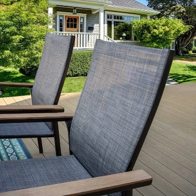 5pc Patio Dining Set With Steel Table With 1.57" Umbrella Hole & Lightweight Aluminum Frame Sling Chairs - Captiva Designs 6 5pc Patio Dining Set With Steel Table With 1.57" Umbrella Hole & Lightweight Aluminum Frame Sling Chairs - Captiva Designs - Image 6