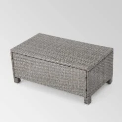 Puerta 8pc Wicker Chat Set - Black/Gray - Christopher Knight Home -Crosley shop GUEST 0fef1f22 eae0 497e 88e6 6e0db831c7f9