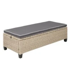 6pc Wicker Patio Set With Benches - Brown/Gray - GODEER -Crosley shop GUEST 1063f587 865d 466b 8f88 059f0469f8fb