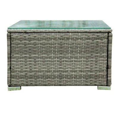 4pc Wicker Patio Conversation Seating Set With Thick Cushions - Gray - GODEER 10 4pc Wicker Patio Conversation Seating Set With Thick Cushions - Gray - GODEER - Image 10