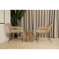 3pc Wicker Bistro Set - Brown/Beige - GODEER -Crosley shop GUEST 13b4bbcc 8c9c 4c87 adc7 a3e66cfc6ca1