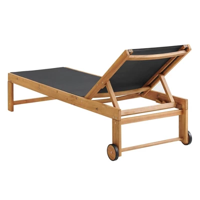 Sunapee Acacia Wood Outdoor Lounge Chair With Mesh Seating - Natural - Alaterre Furniture 4 Sunapee Acacia Wood Outdoor Lounge Chair With Mesh Seating - Natural - Alaterre Furniture - Image 4