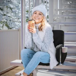 Flash Furniture Malta Portable Heated Reclining Stadium Chair With Armrests, Padded Back & Heated Seat With Dual Storage Pockets And Backpack Straps -Crosley shop GUEST 19a30a15 772f 4a06 81c9 9685ad1841b1