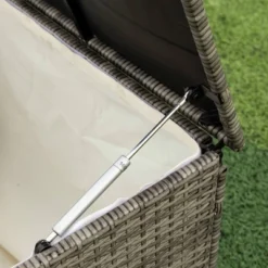 4pc Wicker Patio Seating Set With Cushions - Gray/Beige - GODEER -Crosley shop GUEST 19ab6cba 819b 441e afcd ebc756e116da