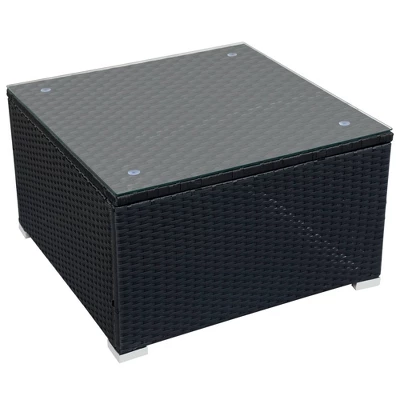 9pc Wicker Patio Seating Set With Cushions - Black/Beige - GODEER 11 9pc Wicker Patio Seating Set With Cushions - Black/Beige - GODEER - Image 11