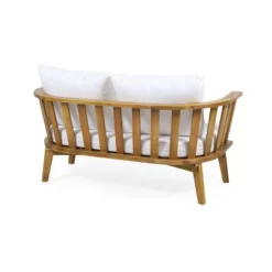 Solano Outdoor Wooden Loveseat With Cushions - White/Teak - Christopher Knight Home 9 Solano Outdoor Wooden Loveseat With Cushions - White/Teak - Christopher Knight Home -Crosley shop GUEST 1a00bf75 ee86 4780 a540 fbbd592c02f2