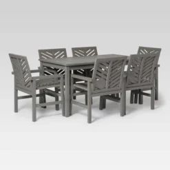 7pc Slatted Chevron Acacia Patio Dining Set - Saracina Home 25 7pc Slatted Chevron Acacia Patio Dining Set - Saracina Home -Crosley shop GUEST 1d49e516 b23d 4ee6 a1e1 e3a2c4f32dfa