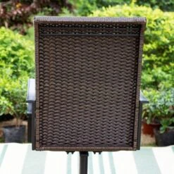 7pc Patio Dining Set With 360 Swivel Chairs & Rectangle Plastic Tabletop - Captiva Designs -Crosley shop GUEST 1e04f886 cfe1 45dd 889b 21927b6a2a97