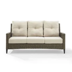 Rockport Outdoor Wicker High Back Sofa - Oatmeal/Light Brown - Crosley 14 Rockport Outdoor Wicker High Back Sofa - Oatmeal/Light Brown - Crosley -Crosley shop GUEST 1e14f081 3b4d 43fa 8788 e56350e076c9
