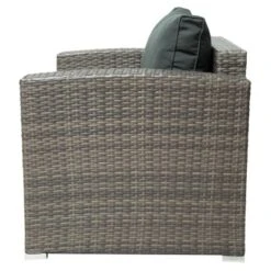 7pc Wicker Patio Seating Set With Storage Box - Gray - GODEER -Crosley shop GUEST 1e635302 703f 4184 8107 8c15ff803918
