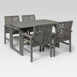 5pc Slatted Extendable Acacia Wood Patio Dining Set - Saracina Home -Crosley shop GUEST 1eb62831 b93a 4eb8 ba69 955190a8982d