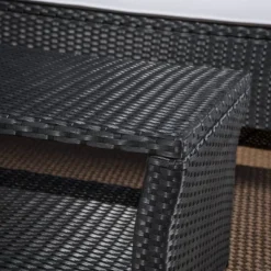 St. Lucia 4pc Wicker Patio Seating Set Black/White - Christopher Knight Home -Crosley shop GUEST 1f050593 671a 49e8 8873 2bffcf4083fa