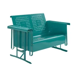 Bates Outdoor Loveseat Glider - Turquoise Gloss - Crosley -Crosley shop GUEST 1f41ff41 7fce 464b b35a 225ad258f08d