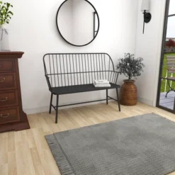 Traditional Outdoor Patio Bench - Black - Olivia & May 27 Traditional Outdoor Patio Bench - Black - Olivia & May -Crosley shop GUEST 1fb7a6fe 211c 41b8 b743 107b62051d90