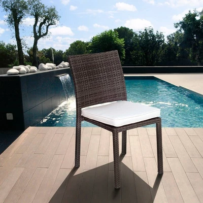 Vienna 9pc Patio Eucalyptus Wood Wicker Dining Set - International Home Miami 4 Vienna 9pc Patio Eucalyptus Wood Wicker Dining Set - International Home Miami - Image 4