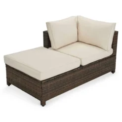 4pc Wicker Patio Sectional Seating Set - Beige - EDYO LIVING -Crosley shop GUEST 24ad7a64 0663 41f4 9cce 3576077c682a