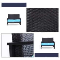 Rattan Wicker Patio Loveseat - Captiva Designs -Crosley shop GUEST 25cd3e12 c755 44b5 9cc5 74530ec25b7f