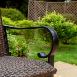 Captiva Designs 9pc Steel Outdoor Patio Dining Set With 360 Swivel Chairs & Rectangle Extendable Table -Crosley shop GUEST 26488027 3af9 41c5 b106 5d6de26ddf1b