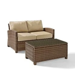 Bradenton Outdoor Wicker Sofa & Coffee Table Set - Crosley -Crosley shop GUEST 26741184 53f1 4636 891d 5b052feae32f