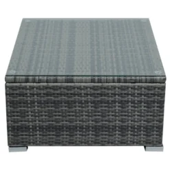 4pc Wicker Patio Set With Large Storage Box & Cushions - Gray - GODEER -Crosley shop GUEST 2680f96e 158f 4fc8 b5cc bc04a31dab15