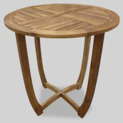 Lindy 3pc Acacia Wood And Wicker Bistro Set - Teak/Cream - Christopher Knight Home -Crosley shop GUEST 27a421ba 3b0e 47ff 8190 7bb99b3873c3