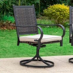 Rattan Wicker 360 Swivel Patio Dining Chairs - Captiva Designs -Crosley shop GUEST 27d3fc33 fe98 484e 81de 92e22ad7d633