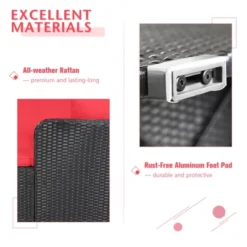 Tangkula Patio Rattan Daybed With 4 Pillows Cushioned Sofa For Outdoor -Crosley shop GUEST 2804119a 38b1 4cbc 97bc c197ee1a4546