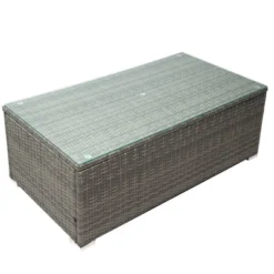7pc Wicker Patio Seating Set With Storage Box - Gray - GODEER -Crosley shop GUEST 2807c4b1 e21a 4b2e 9b81 8f4b0ff5240f