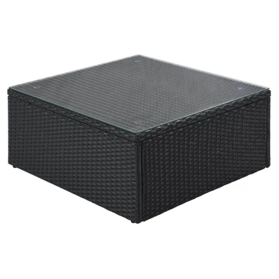 9pc Wicker Patio Sectional Seating Set With Cushions - Black/Beige - GODEER 16 9pc Wicker Patio Sectional Seating Set With Cushions - Black/Beige - GODEER - Image 16