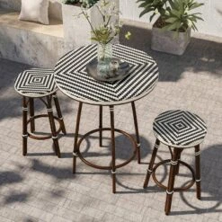 3pc Cuddy Aluminum Counter Height Patio Bistro Set - MiBasics -Crosley shop GUEST 2901e034 6146 4f33 b262 34b3d7f416fc