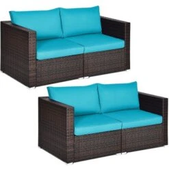 Costway 4PCS Patio Rattan Corner Sofa Sectional Furniture SetBlueBeigeNavy Cushion 21 Costway 4PCS Patio Rattan Corner Sofa Sectional Furniture SetBlueBeigeNavy Cushion -Crosley shop GUEST 29afae71 5e0a 49ca 82e1 9640676c4baa
